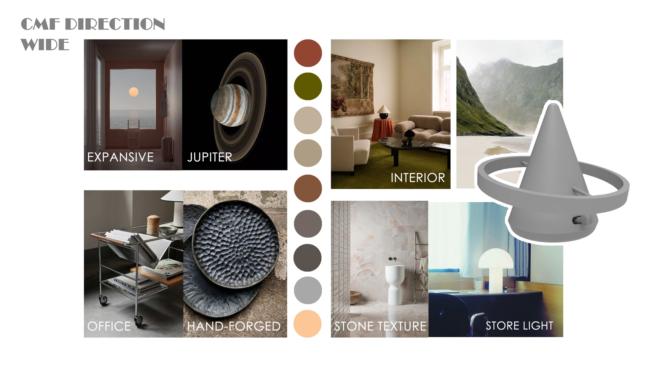Halo colour, material and finish direction board