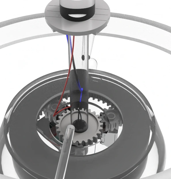 Halo Inside / the gear and central shaft