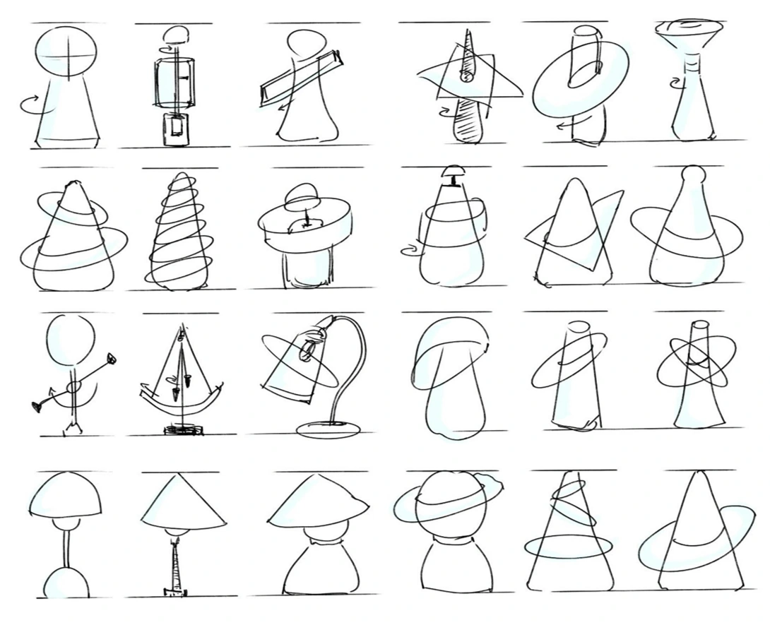 Early Halo silhouettes and ring movement studies